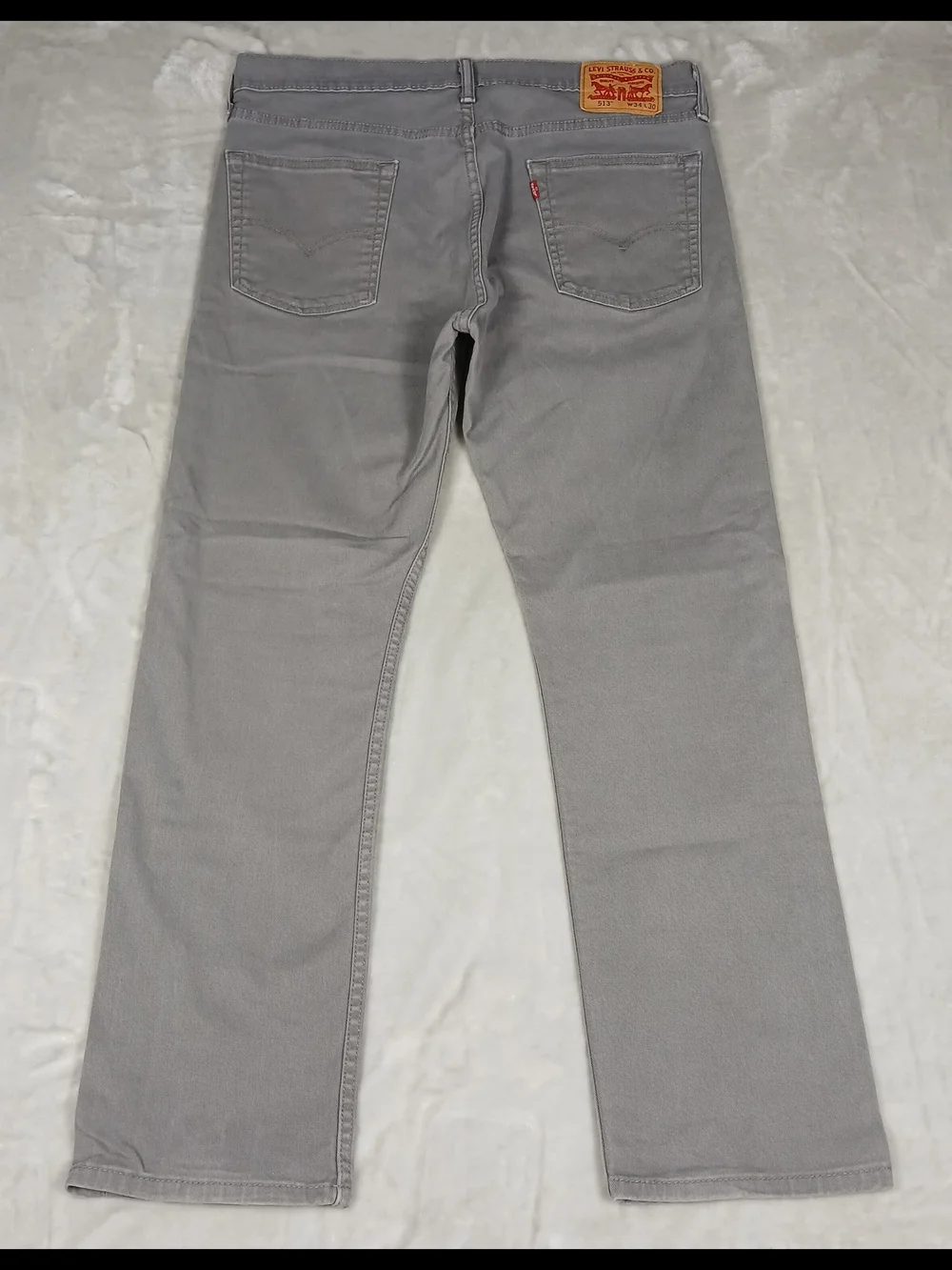 Levi's 513 Jeans 34x30 Men's Slim Straight Gray Denim